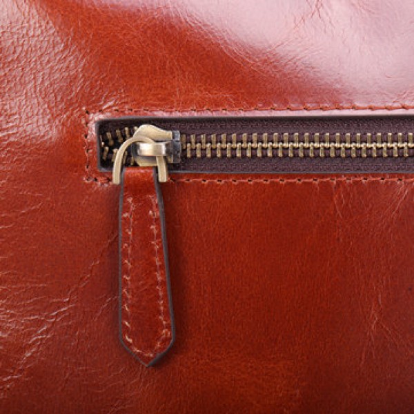 Ekphero Men Genuine Leather Handbag Shoulder Bag Business Briefcase Laptop Bag