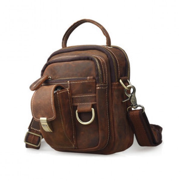 Men Messenger Bag Retro Shoulder Bag Genuine Leather Men Crossbody Bags