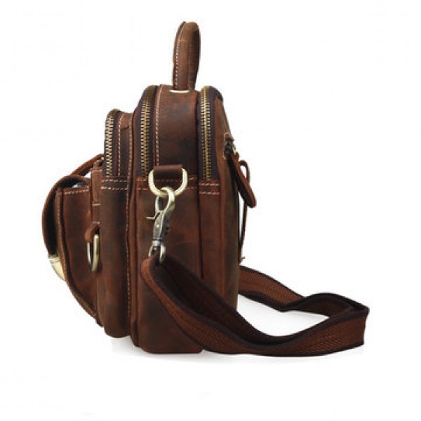 Men Messenger Bag Retro Shoulder Bag Genuine Leather Men Crossbody Bags