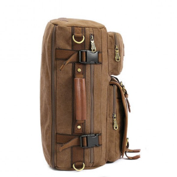 KAUKKO Men Canvas Army Style Shoulder Travel Tactical Backpacks