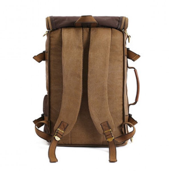KAUKKO Men Canvas Army Style Shoulder Travel Tactical Backpacks