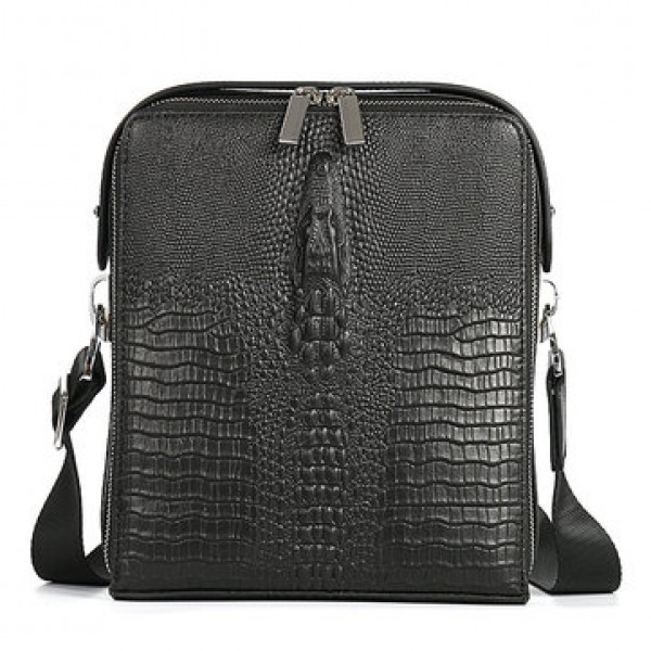 Men Genuine Leather Business Casual Cowhide Black ...