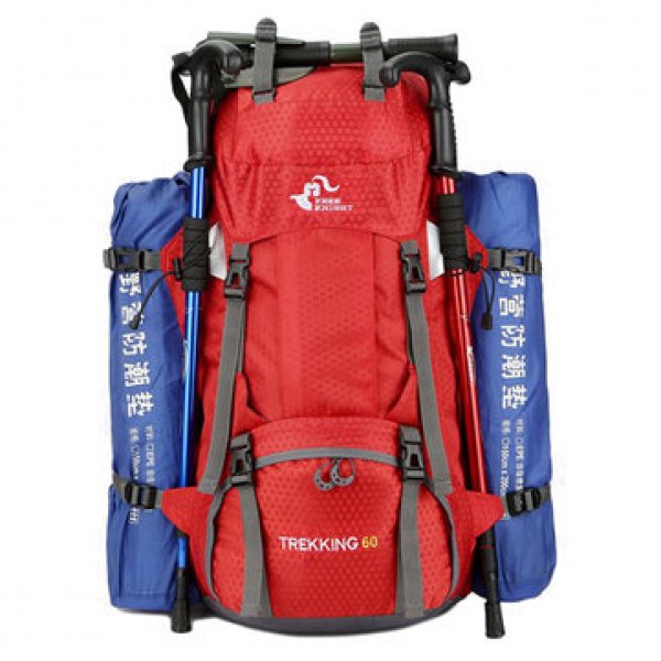 60L Outdoor Trekking Backpack Waterproof Nylon Travel Bag Camping Bag