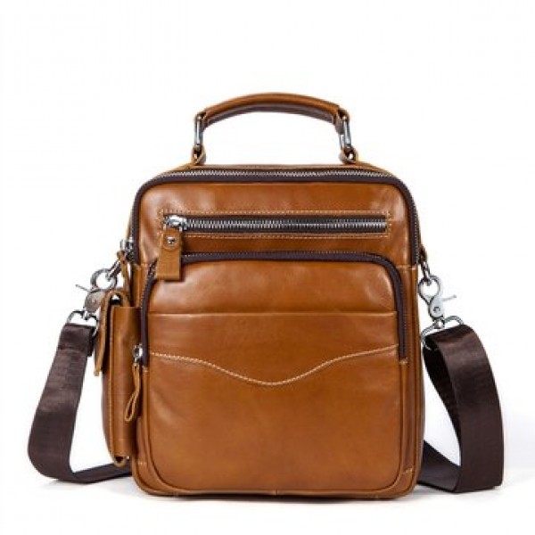 Casual Genuine Leather Business Crossbody Bag For ...
