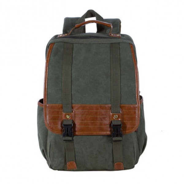 KAUKKO Retro Canvas Backpack Water Wash Double Shoulder Causal Men Bag