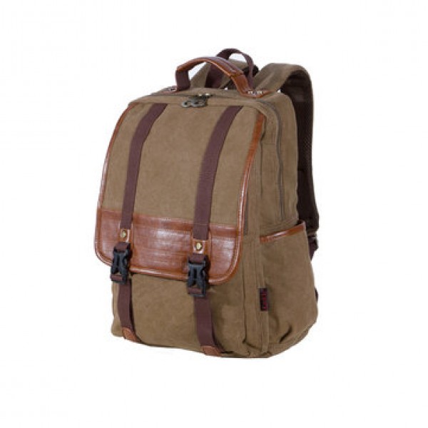 KAUKKO Retro Canvas Backpack Water Wash Double Shoulder Causal Men Bag