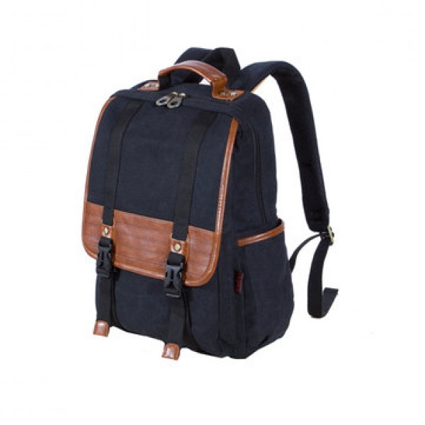 KAUKKO Retro Canvas Backpack Water Wash Double Shoulder Causal Men Bag