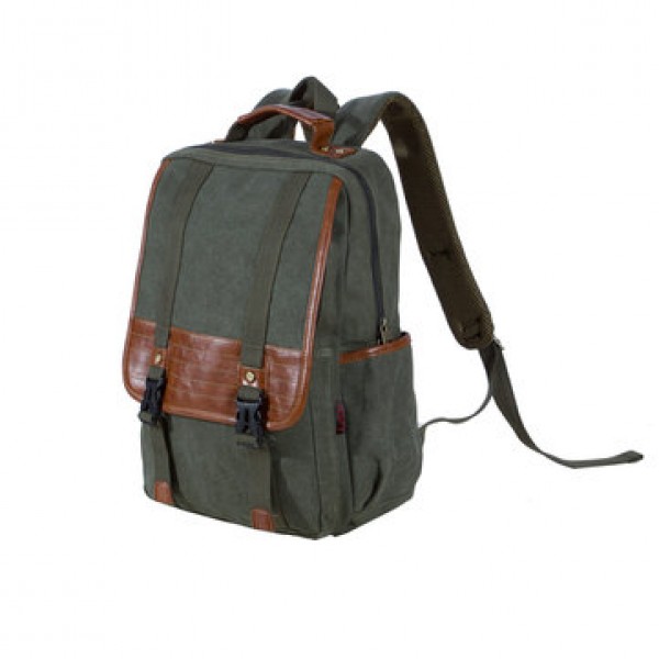 KAUKKO Retro Canvas Backpack Water Wash Double Shoulder Causal Men Bag