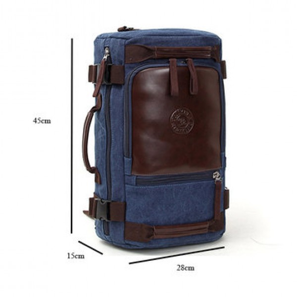 Canvas Large Capacity Retro Travel Backpack Laptop Crossbody Bag