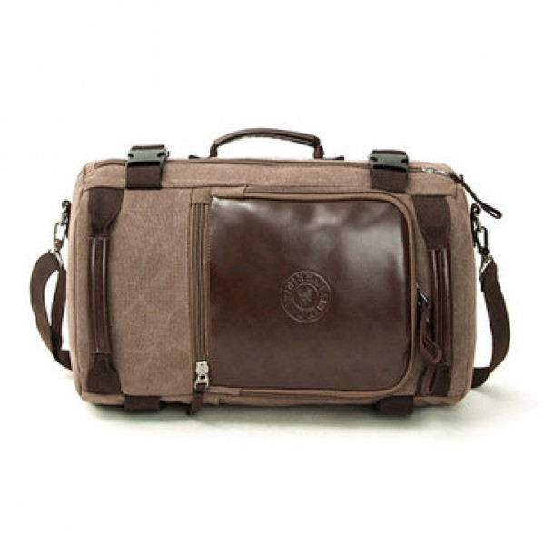 Canvas Large Capacity Retro Travel Backpack Laptop Crossbody Bag