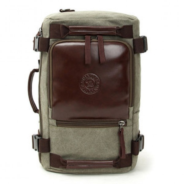 Canvas Large Capacity Retro Travel Backpack Laptop Crossbody Bag
