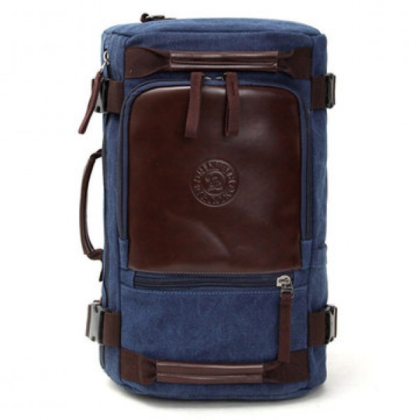 Canvas Large Capacity Retro Travel Backpack Laptop Crossbody Bag