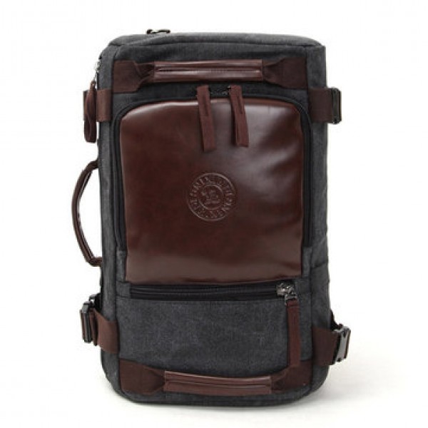 Canvas Large Capacity Retro Travel Backpack Laptop Crossbody Bag