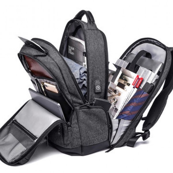 Men Anti Theft Waterproof Travel Bag USB Charging ...