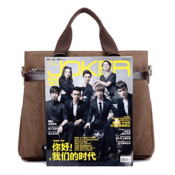 Canvas Waterproof Vintage Crossbody Bag Handbag Business Shoulder Bag For Men