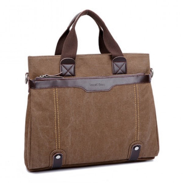 Canvas Waterproof Vintage Crossbody Bag Handbag Business Shoulder Bag For Men