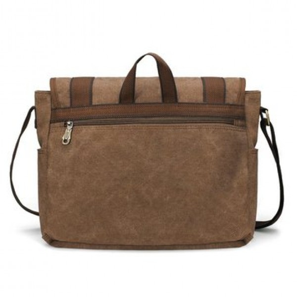 KAUKKO Mens Retro Canvas Travel Shoulder Bag School Messenger Bags