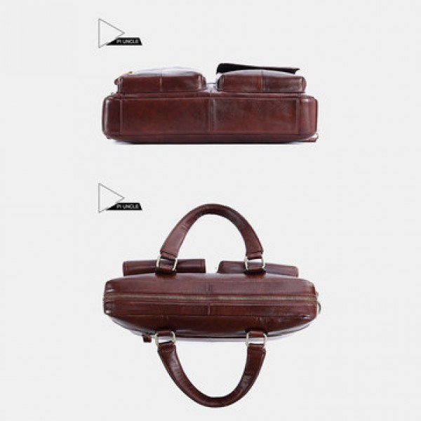 Men Genuine Leather Handbag Crossbody Bag Messenger Bag