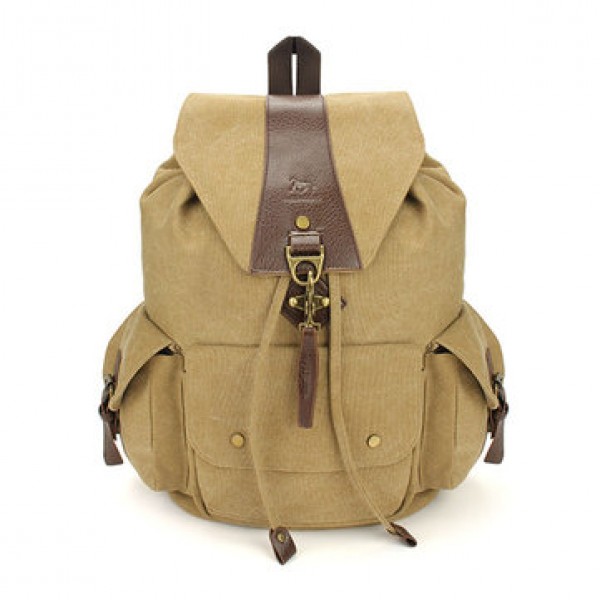 Casual Vintage Men Backpacks Canvas Women Backpack School Bags