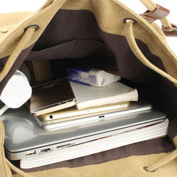 Casual Vintage Men Backpacks Canvas Women Backpack School Bags