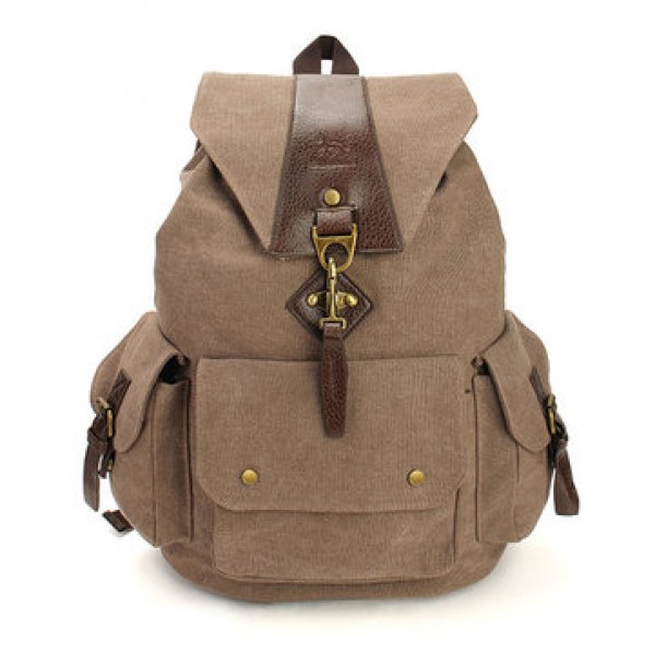 Casual Vintage Men Backpacks Canvas Women Backpack School Bags