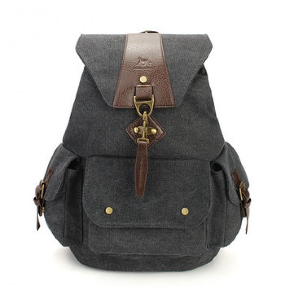 Casual Vintage Men Backpacks Canvas Women Backpack School Bags