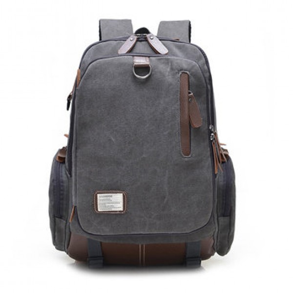 Large Capacity Vintage Canvas Laptop Bag Backpack For Men
