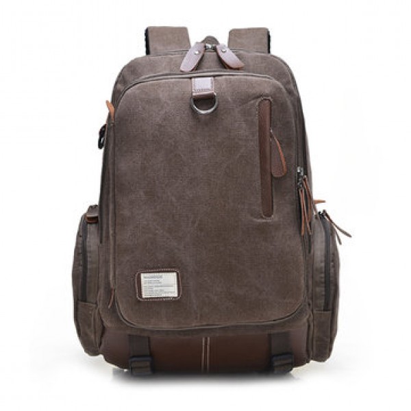 Large Capacity Vintage Canvas Laptop Bag Backpack For Men