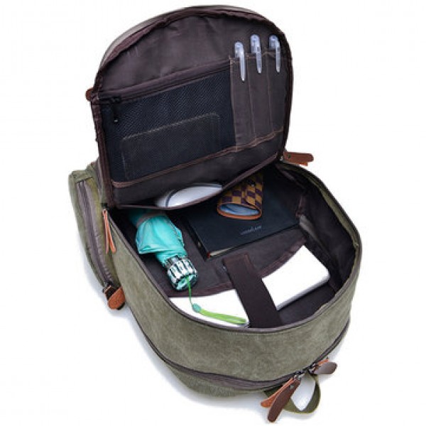 Large Capacity Vintage Canvas Laptop Bag Backpack For Men