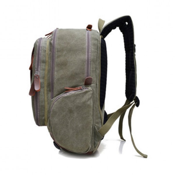Large Capacity Vintage Canvas Laptop Bag Backpack For Men