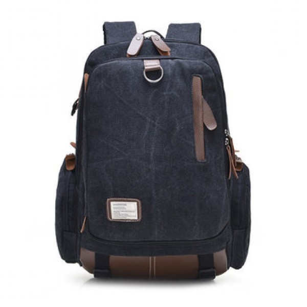 Large Capacity Vintage Canvas Laptop Bag Backpack For Men