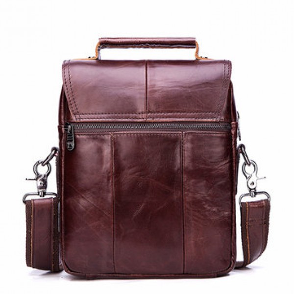 FUZHINIAO Men Genuine Leather Messenger Bag Shoulder Bag Handbags Crossbody Tote for Mens Briefcase