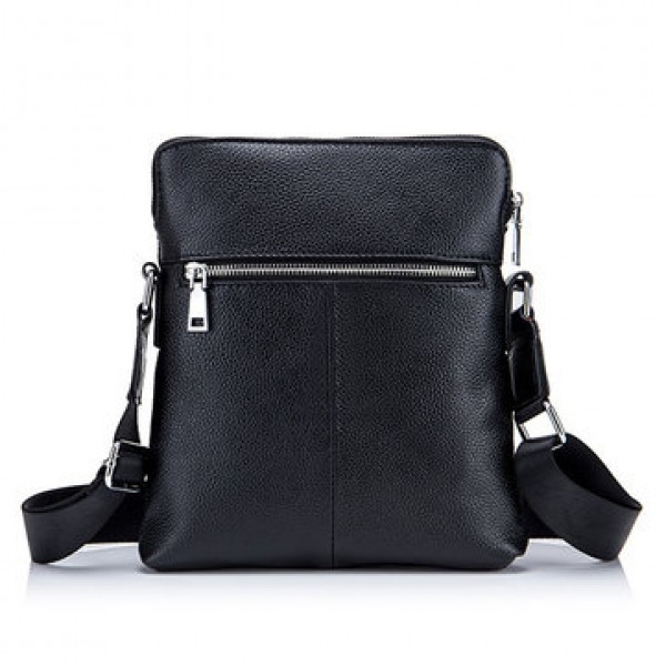 Bullcaptain Men Wear Resisting Cowhide Large Capacity Shoulder Crossbody Bag