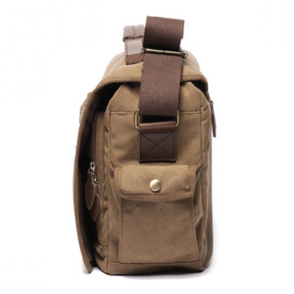 Ekphero Men Retro Messenger Bag Shockproof Shoulder Bag with 15.6 inch Laptop Pocket