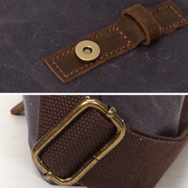 Canvas Leisure Vintage Waterproof Shoulder Bag Crossbody Bag For Men