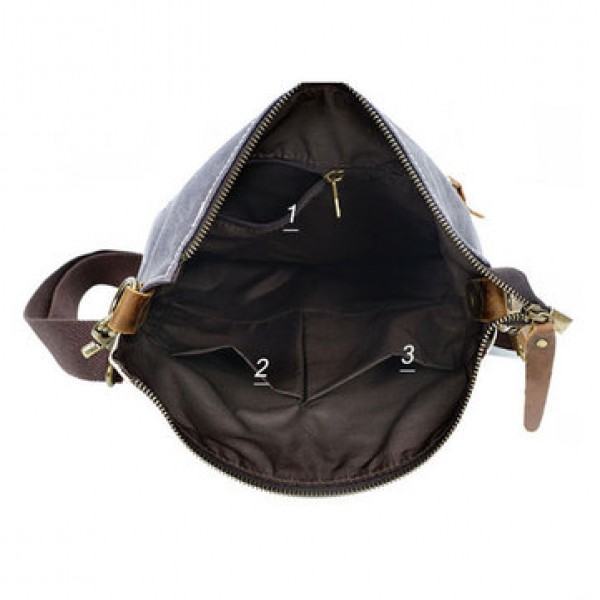 Canvas Leisure Vintage Waterproof Shoulder Bag Crossbody Bag For Men