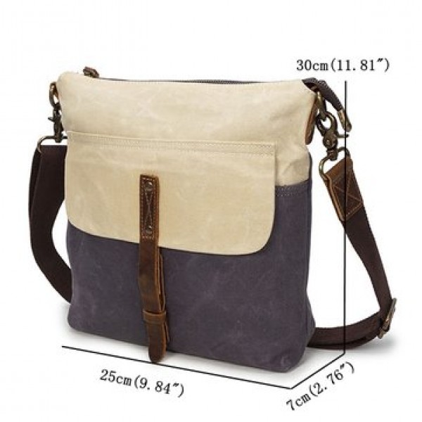 Canvas Leisure Vintage Waterproof Shoulder Bag Crossbody Bag For Men
