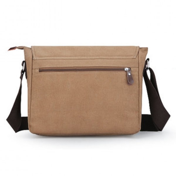 Men Canvas Large Capacity Retro Elegant Shoulder Crossbody Bag