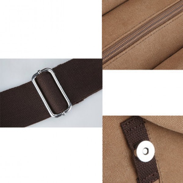 Men Canvas Large Capacity Retro Elegant Shoulder Crossbody Bag