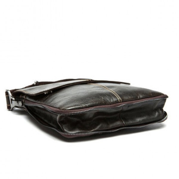 Genuine Leather Men Bag Fashion Zipper Messenger Bag Business Shoulder Bag