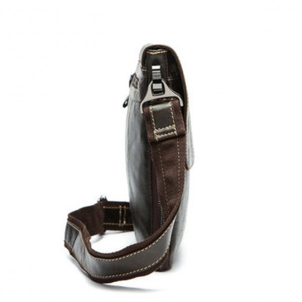 Genuine Leather Men Bag Fashion Zipper Messenger Bag Business Shoulder Bag