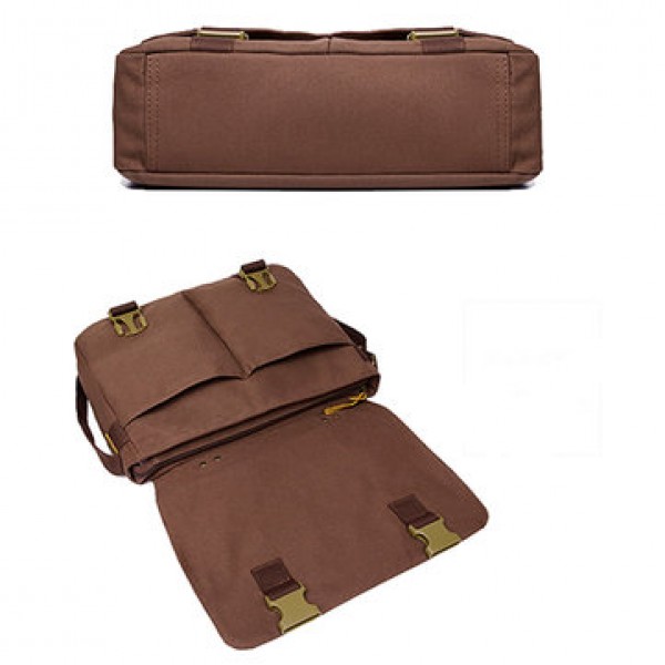 15 inches Laptop Bag Men Canvas Minimalist Crossbody Bag Handbag Leisure Business Shoulder bag