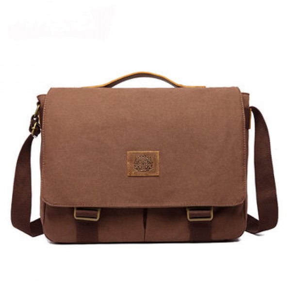 15 inches Laptop Bag Men Canvas Minimalist Crossbo...