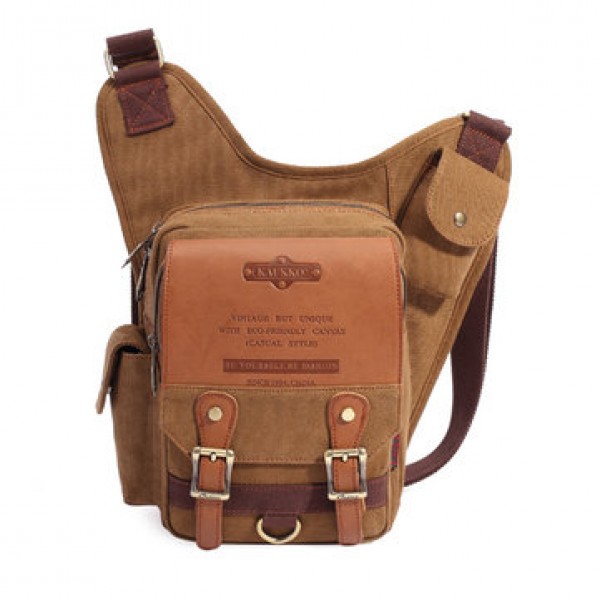 KAUKKO Mens Retro Multifunctional Pockets Leisure ...