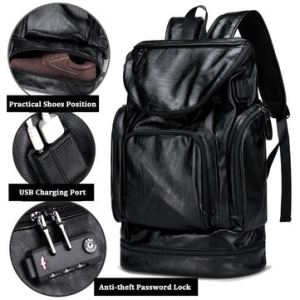 Men Leisure Travel Multifunctional Multi-Carry Mul...
