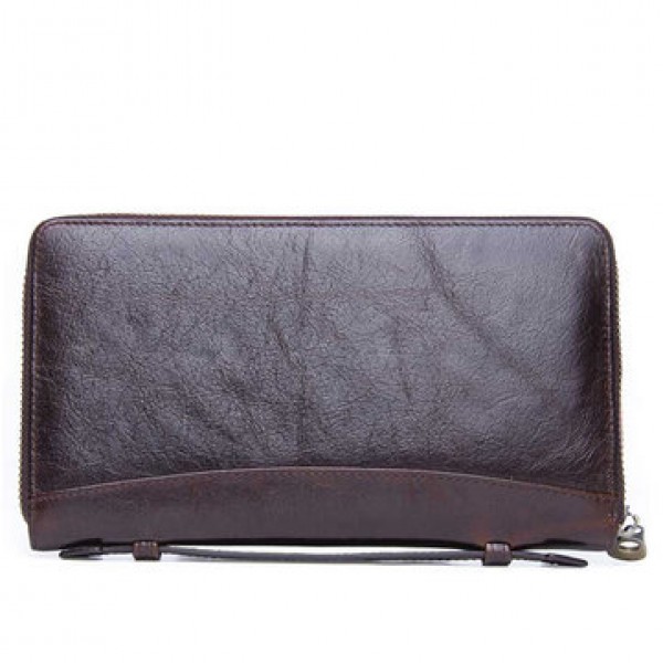 Men Multifunction Purse Pen Holder Phone Holder Zipper Pocket Large Capacity Business Wallet