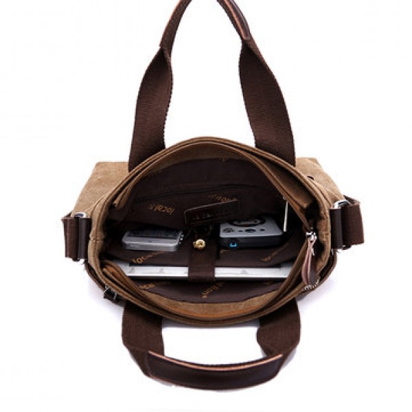 Canvas Waterproof Vintage Crossbody Bag Shoulder Bag Leisure Business Handbag For Men