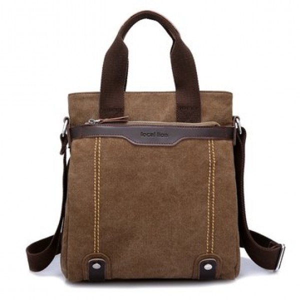 Canvas Waterproof Vintage Crossbody Bag Shoulder Bag Leisure Business Handbag For Men