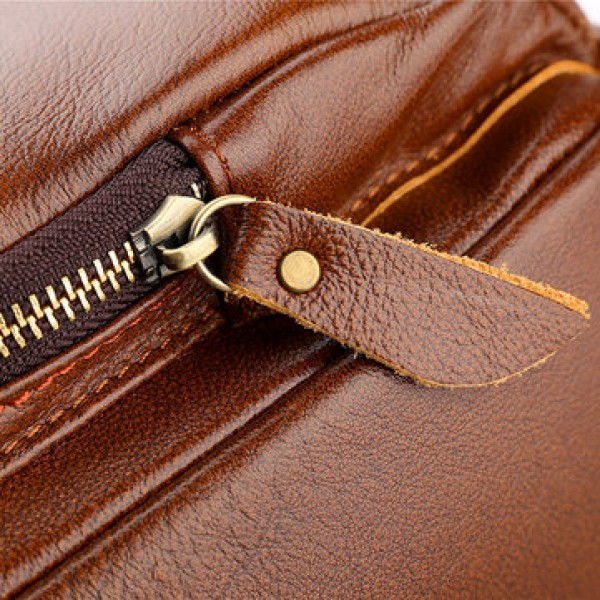 Men Genuine Leather Vintage Handbag Computer Bag Shoulder Bag
