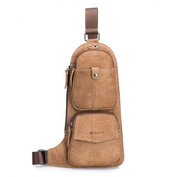 Ekphero Men Vintage Genuine Leather Business Cross...